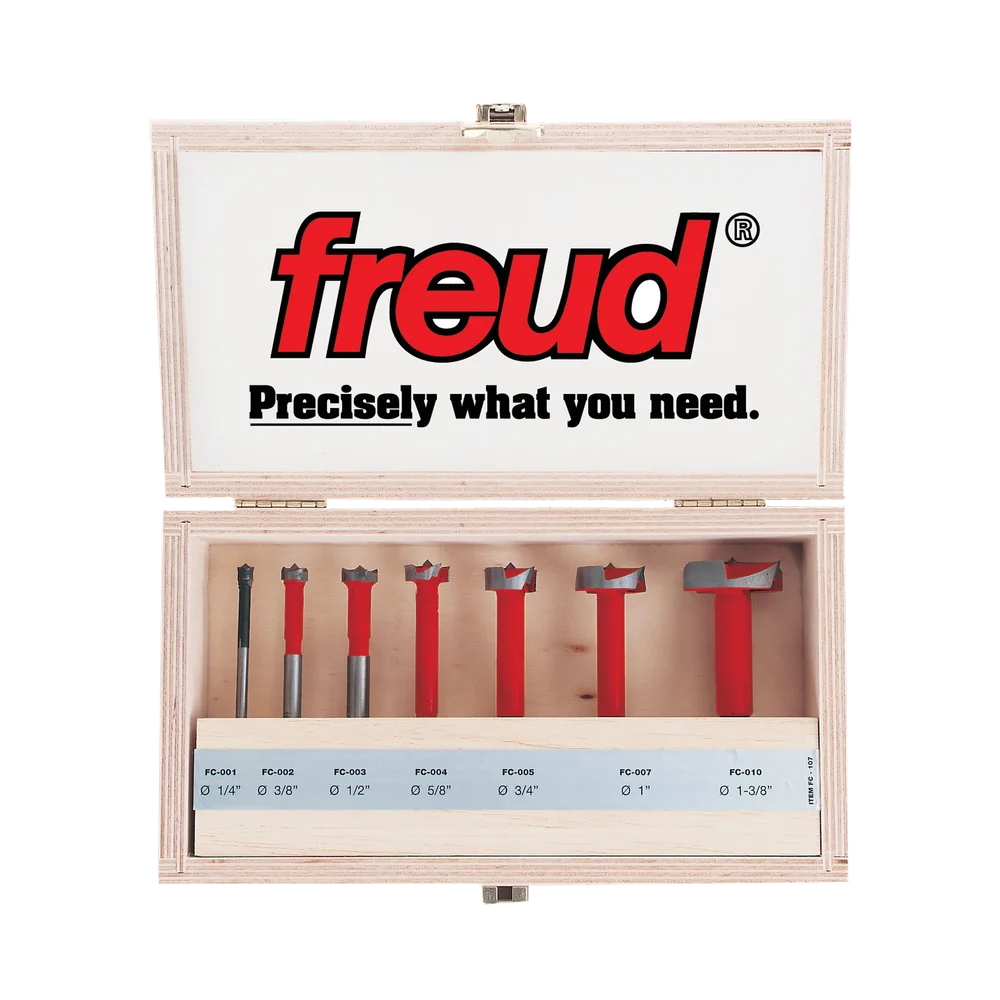 Seven Piece Carbide Forstner Bit Set Set FC-107 Right Rotation