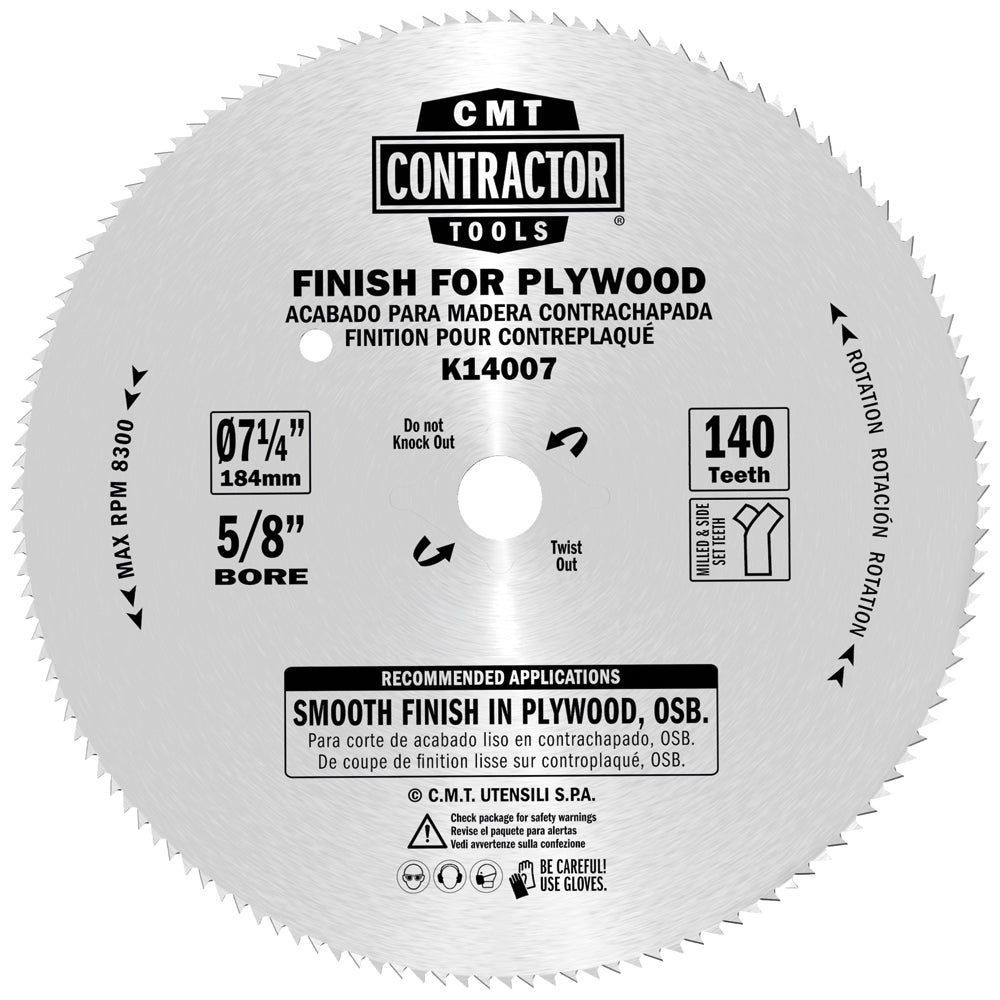 K14007-X10 Finish For Plywood K | Saw Blades - Professional Saw Blades for Industrial Woodworking