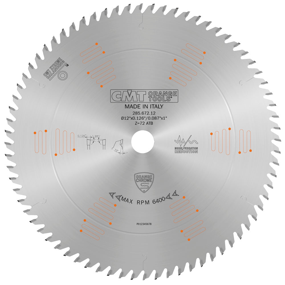 285.672.12 Fine Finish Saw Blades - Professional Saw Blade for Industrial Woodworking