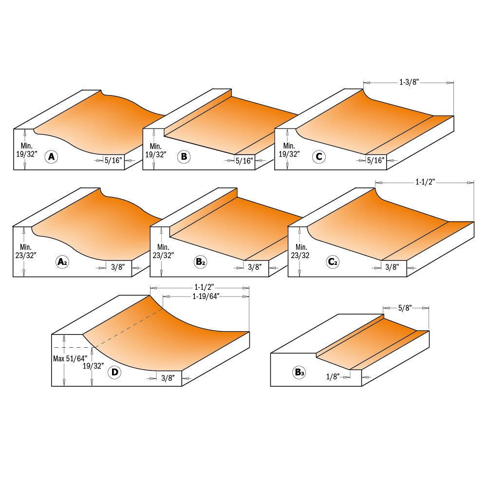 Horizontal Raised Panel Bit - Professional Bit for Industrial Woodworking