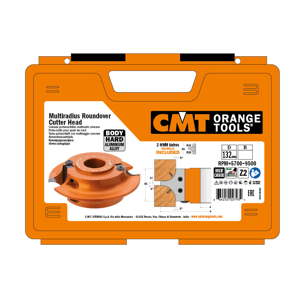 Multiradius Roundover Cutter Heads - Professional Cutter for Industrial Woodworking