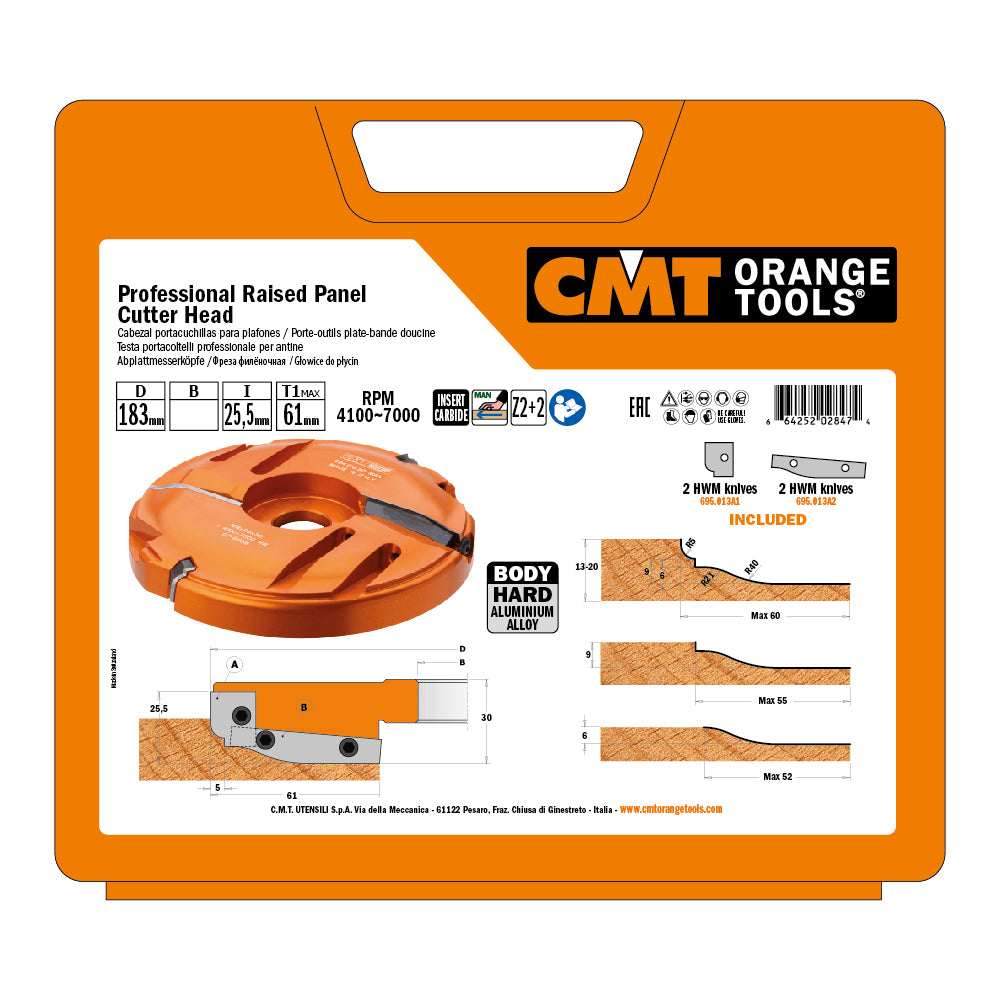 Professional Raised Panel Cutter Heads - Professional Cutter for Industrial Woodworking
