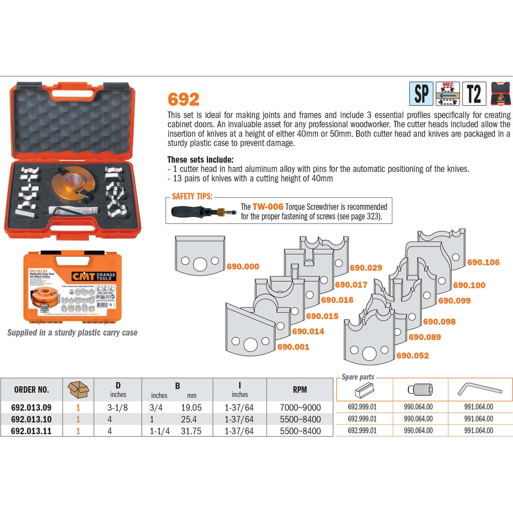 Thirteen-piece Multiprofile Cutter Head Sets without Limiters - Professional Cutter for Industrial Woodworking
