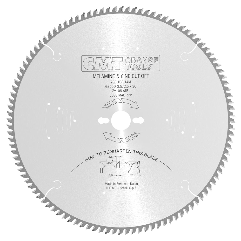 283.108.14M Ultra Finish - Plywood & Melamine | Saw Blades - Professional Saw Blades for Industrial Woodworking