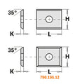 Solid Carbide Insert Knives | K1920, K2250 - Professional Cutter Heads & Knives for Industrial Woodworking