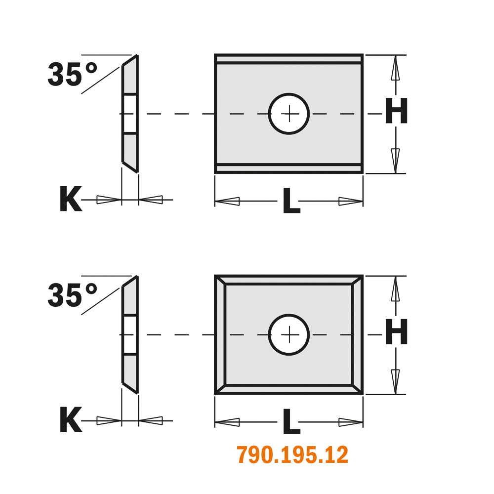 Solid Carbide Insert Knives | K1920, K2250 - Professional Cutter Heads & Knives for Industrial Woodworking