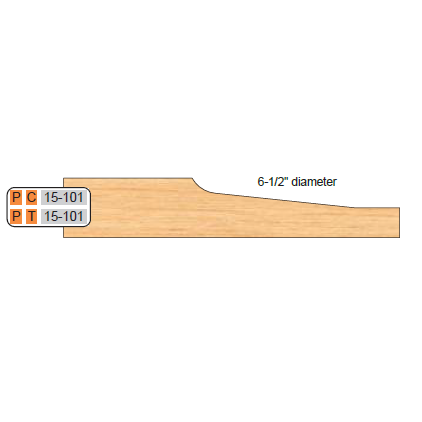 4 inch Squared 15-101 RAISED PANEL SHAPER CUTTERS (1/2" MATERIAL) - Professional for Industrial Woodworking
