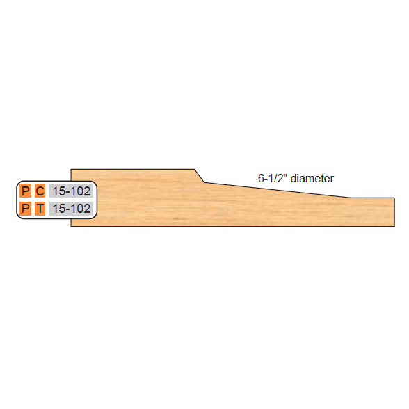 4 inch Squared 15-102 RAISED PANEL SHAPER CUTTERS (1/2" MATERIAL) - Professional for Industrial Woodworking