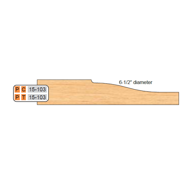 4 inch Squared 15-103 RAISED PANEL SHAPER CUTTERS (1/2" MATERIAL) - Professional for Industrial Woodworking