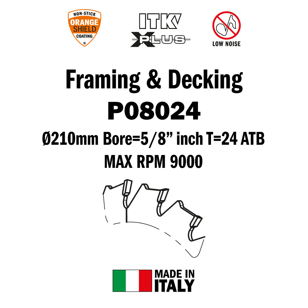 P08024 Framing & Ripping - Professional Saw Blade for Industrial Woodworking