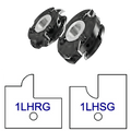 1LHG No Glass Door Patterns - 3 Wing Stile & Rail Cutters - Professional Insert Cutter for Industrial Woodworking