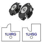 1LHG No Glass Door Patterns - 3 Wing Stile & Rail Cutters - Professional Insert Cutter for Industrial Woodworking
