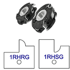 1RHG No Glass Door Patterns - 3 Wing Stile & Rail Cutters - Professional Insert Cutter for Industrial Woodworking