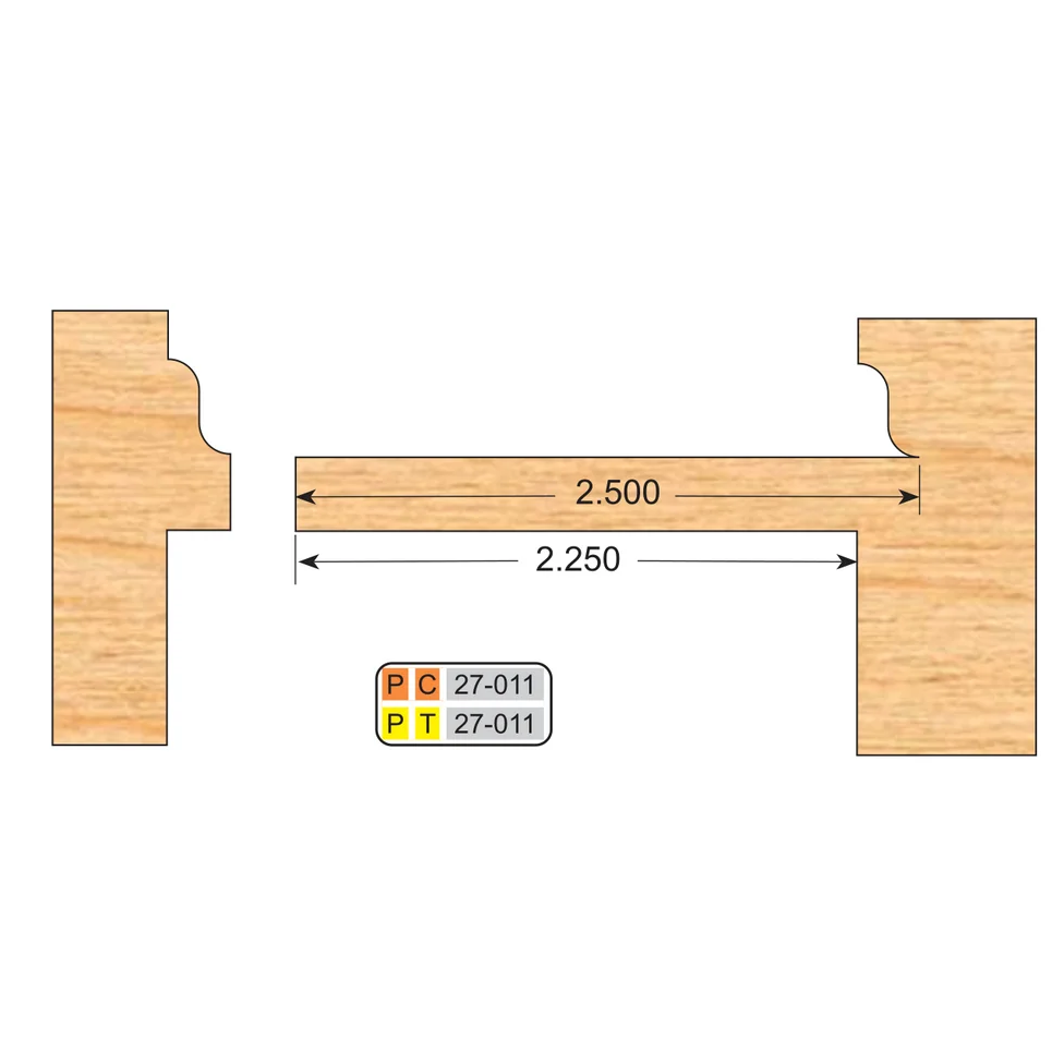 4 inch Squared 27-011 WINDOW SASH CUTTER SET FOR MORTISE AND TENON (5 Piece Set) - Professional Shaper Cutters for Industrial Woodworking