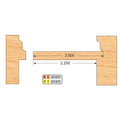 4 inch Squared 27-011 WINDOW SASH CUTTER SET FOR MORTISE AND TENON (5 Piece Set) - Professional Shaper Cutters for Industrial Woodworking