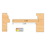 4 inch Squared 27-011 WINDOW SASH CUTTER SET FOR MORTISE AND TENON (5 Piece Set) - Professional Shaper Cutters for Industrial Woodworking