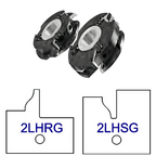 2LHG No Glass Door Patterns - 3 Wing Stile & Rail Cutters - Professional Insert Cutter for Industrial Woodworking