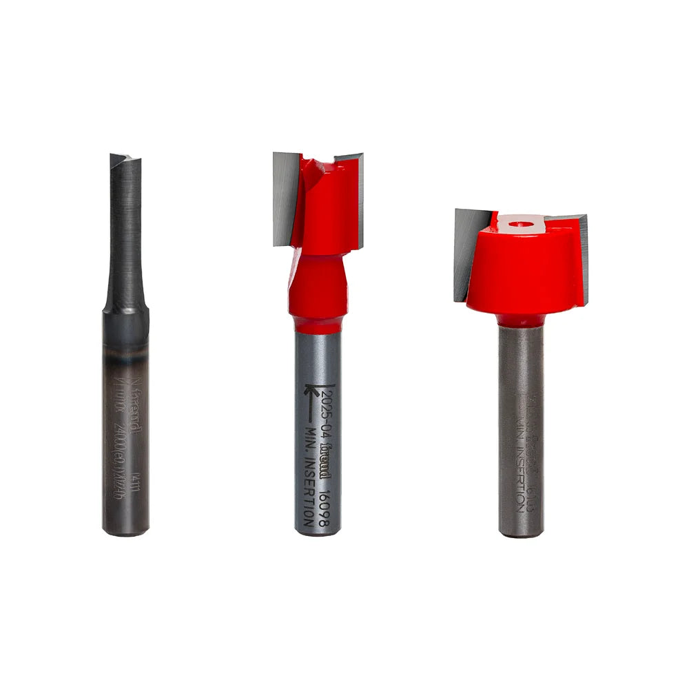 89-660 3-Piece Undersized Plywood Bit Set - Professional for Industrial Woodworking