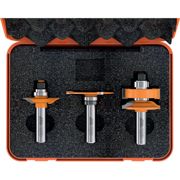 3-piece Glass Panel Set - Professional Router Bits & Sets for Industrial Woodworking