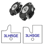 3LHG Yes Glass Door Patterns - 3 Wing Stile & Rail Cutters - Professional Insert Cutter for Industrial Woodworking