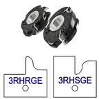 3RHG Yes Glass Door Patterns - 3 Wing Stile & Rail Cutters - Professional Insert Cutter for Industrial Woodworking