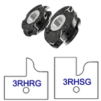 3RHG No Glass Door Patterns - 3 Wing Stile & Rail Cutters - Professional Insert Cutter for Industrial Woodworking