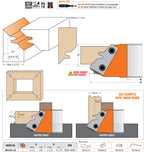 Forty-Five° Lock Miter Cutter Heads - Professional Cutter for Industrial Woodworking