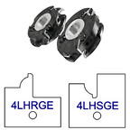 4LHG Yes Glass Door Patterns - 3 Wing Stile & Rail Cutters - Professional Insert Cutter for Industrial Woodworking