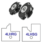 4LHG No Glass Door Patterns - 3 Wing Stile & Rail Cutters - Professional Insert Cutter for Industrial Woodworking