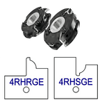 4RHG Yes Glass Door Patterns - 3 Wing Stile & Rail Cutters - Professional Insert Cutter for Industrial Woodworking