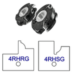 4RHG No Glass Door Patterns - 3 Wing Stile & Rail Cutters - Professional Insert Cutter for Industrial Woodworking