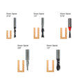 5-Piece Down Spiral Bit Set - Professional for Industrial Woodworking