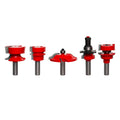 5-Piece Premier Adjustable Cabinet Bit Set - Professional for Industrial Woodworking