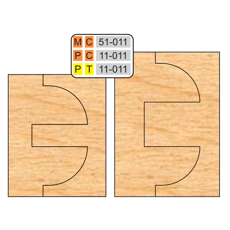 4 inch DOUBLE SIDED COPE & PATTERN (8 Piece Cutter Sets) - Professional for Industrial Woodworking