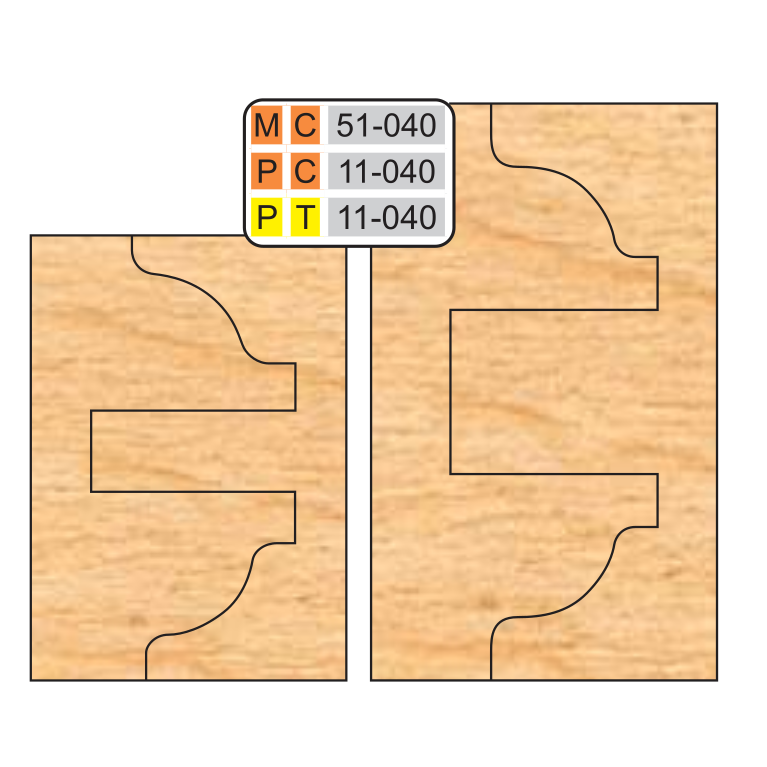 4 inch DOUBLE SIDED COPE & PATTERN (8 Piece Cutter Sets) - Professional for Industrial Woodworking