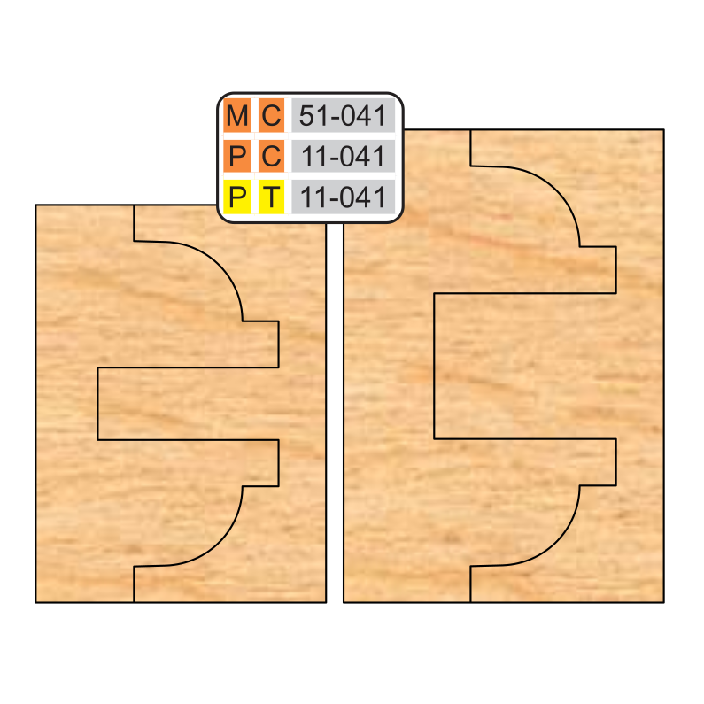 4 inch DOUBLE SIDED COPE & PATTERN (8 Piece Cutter Sets) - Professional for Industrial Woodworking