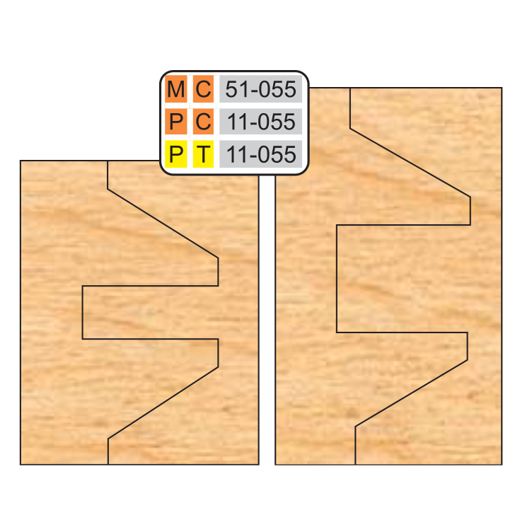 4 inch DOUBLE SIDED COPE & PATTERN (8 Piece Cutter Sets) - Professional for Industrial Woodworking