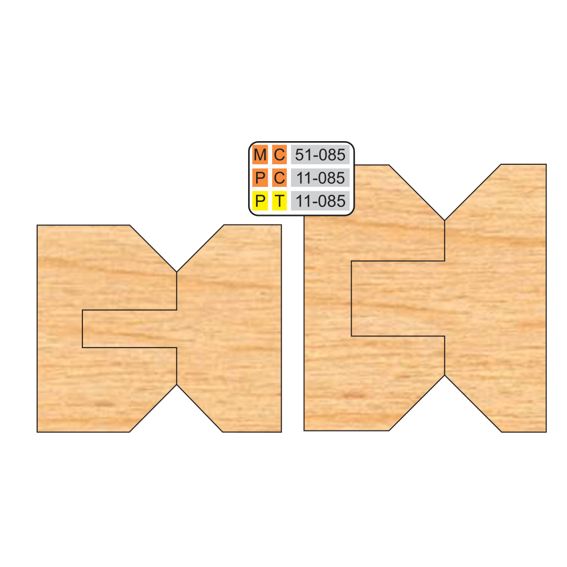 DOUBLE SIDED COPE & PATTERN (8 Piece Cutter Sets)