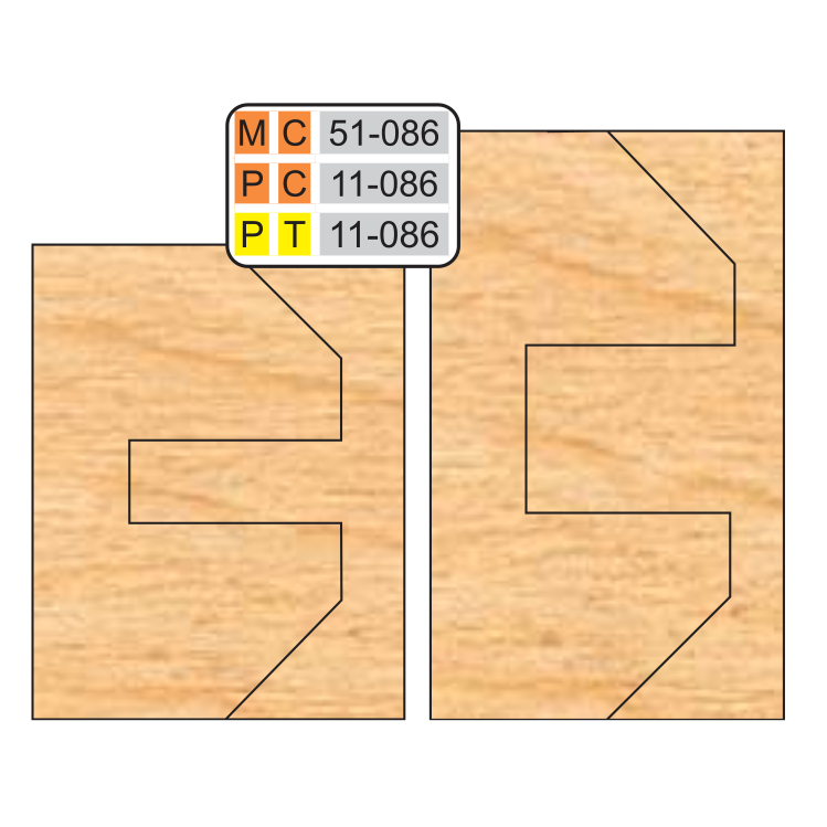 4 inch DOUBLE SIDED COPE & PATTERN (8 Piece Cutter Sets) - Professional for Industrial Woodworking