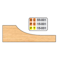MC 3 4 inch Squared 55-001 RAISED PANEL SHAPER CUTTERS (5/8" MATERIAL) - Professional Cutter for Industrial Woodworking
