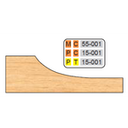 MC 3 4 inch Squared 55-001 RAISED PANEL SHAPER CUTTERS (5/8" MATERIAL) - Professional Cutter for Industrial Woodworking