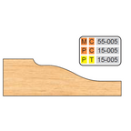 PC 1-1 4 inch Squared 15-005 RAISED PANEL SHAPER CUTTERS (5/8" MATERIAL) - Professional Cutter for Industrial Woodworking
