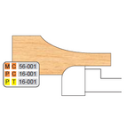 MC 3 4 inch Squared 56-001 BACK CUTTERS - RAISED PANEL (3/4" MATERIAL) - Professional for Industrial Woodworking