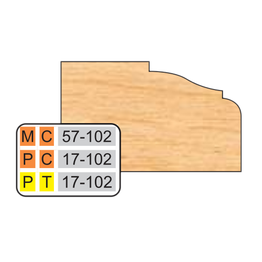 4 inch Top DOOR EDGE DETAILS (32MM HINGE SYSTEM) - Professional Shaper Cutters for Industrial Woodworking