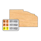 PC 1-1 4 inch Top 17-102 DOOR EDGE DETAILS (32MM HINGE SYSTEM) - Professional Shaper Cutters for Industrial Woodworking