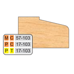 4 inch Top 17-103 DOOR EDGE DETAILS (32MM HINGE SYSTEM) - Professional Shaper Cutters for Industrial Woodworking