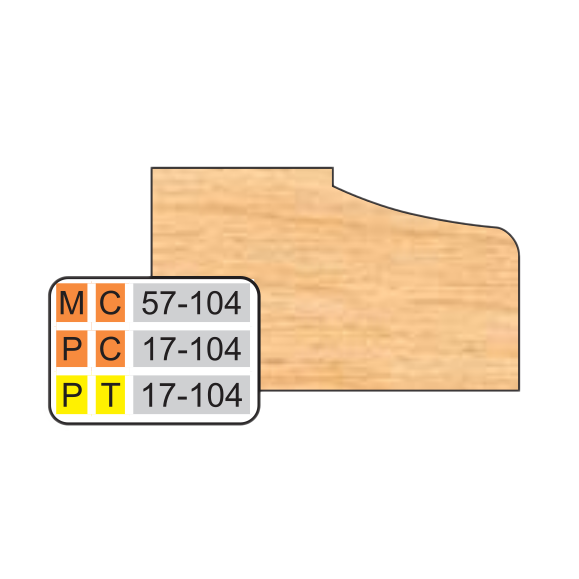 4 inch Top DOOR EDGE DETAILS (32MM HINGE SYSTEM) - Professional Shaper Cutters for Industrial Woodworking