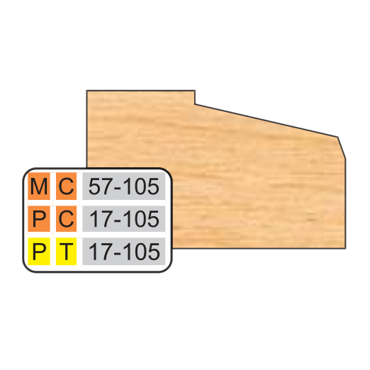 4 inch Top DOOR EDGE DETAILS (32MM HINGE SYSTEM) - Professional Shaper Cutters for Industrial Woodworking