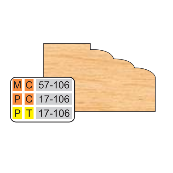 4 inch Top DOOR EDGE DETAILS (32MM HINGE SYSTEM) - Professional Shaper Cutters for Industrial Woodworking