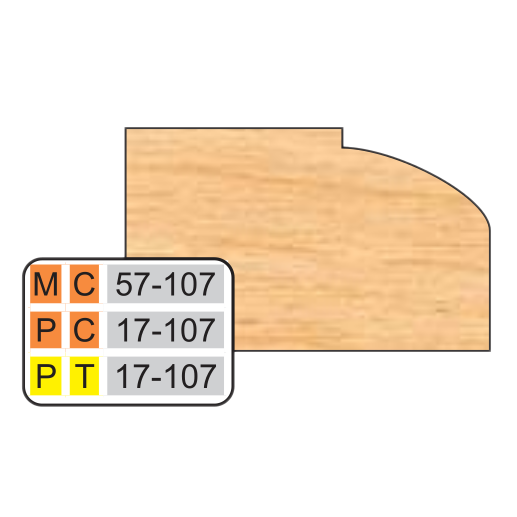 4 inch Top DOOR EDGE DETAILS (32MM HINGE SYSTEM) - Professional Shaper Cutters for Industrial Woodworking
